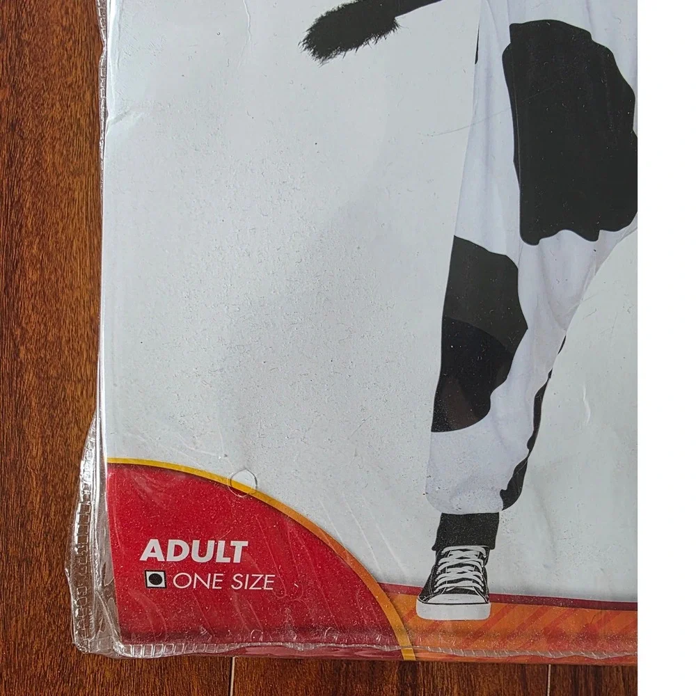 Spirit Halloween Cow Union Suit Adult One Size Plush Halloween Jumpsuit Costume - Picture 2 of 11